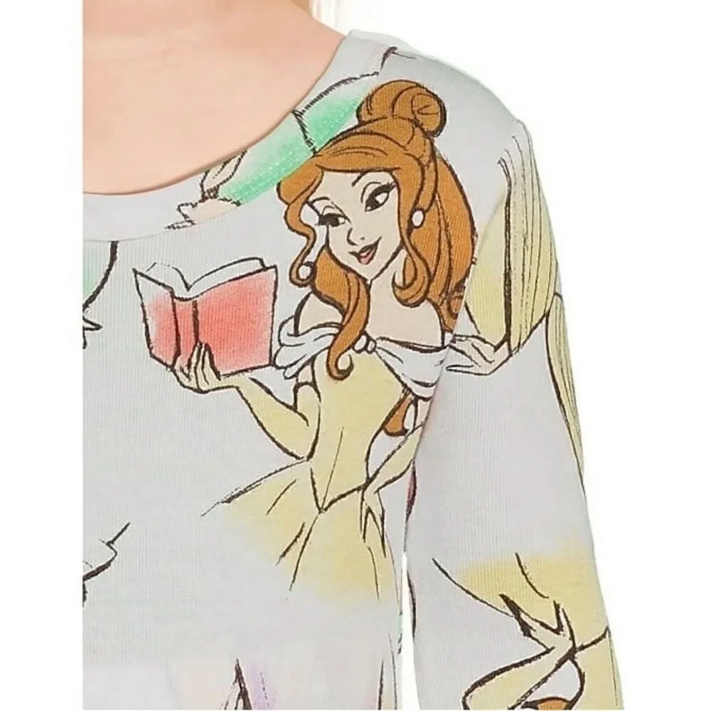 Disney Princess Snug Fit Pajamas Long & Short Sleeve 2, 2-Piece Sets Size 12M